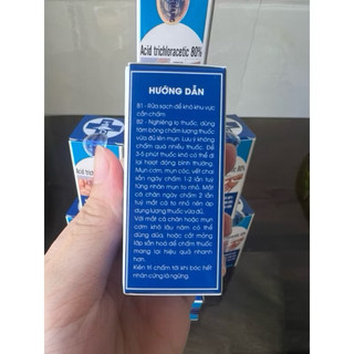 Chấm mụn cơm, mụn cóc, suimaoga Acid Trichlo racentic 80% Bệnh viện da liễu TpHCM
