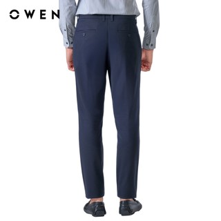 Owen - Quần khaki Slim Fit QKS251272 màu Xanh tím than chất liệu CVC Spandex