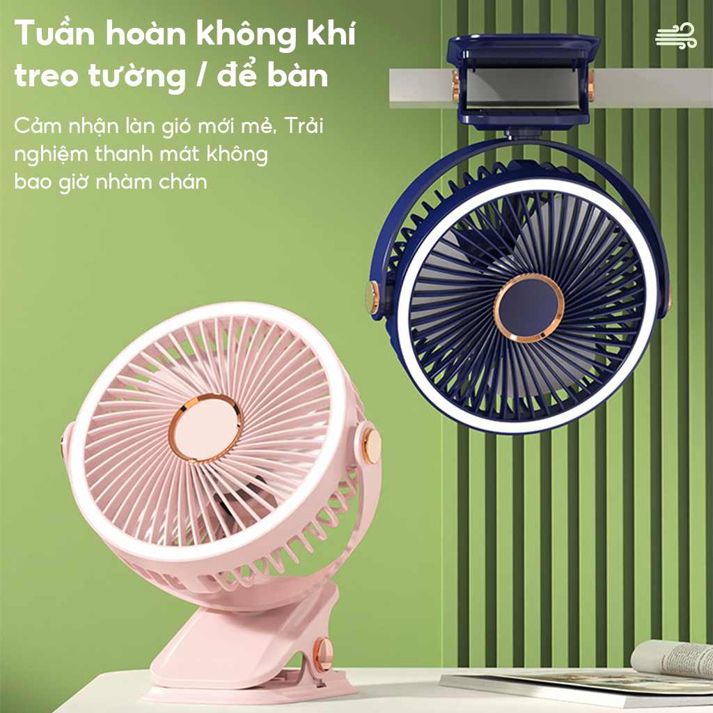 USB Quạt Bàn - Quạt Kẹp, Treo, Đứng, USB Pin - Quạt Di Động, Thoáng Mát Phòng Ngủ, Phòng Học (USB 5V)