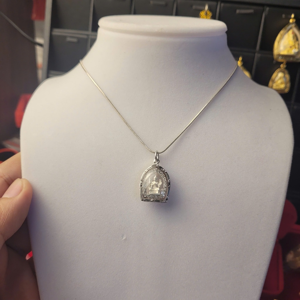 Mặt Dây Đeo Trang Trí Chất Liệu Bạc Thiết Kế Sắc Sảo - Phụ Kiện Nhỏ Gọn 1.7cm