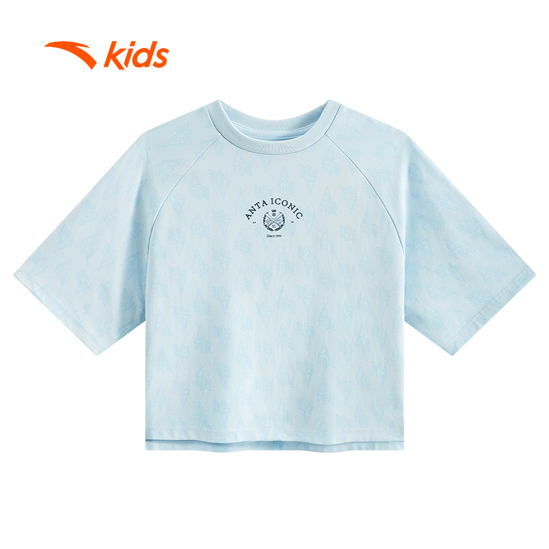 Áo Phông Thể Thao Bé Gái Anta Kids Thoáng Mát Dễ Chịu Đi Học Đi Chơi 3625B8123-2