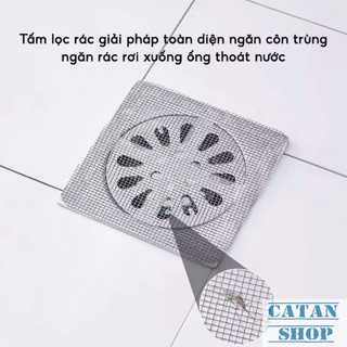 Bịch 10 Lưới Lọc Rác Caro Thông Minh Chống Nghẹt Cống Nhà Tắm Nhà Bếp Dễ Sử Dụng-GD928-LuoiCARO