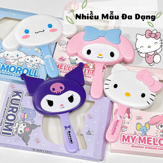 Set Gương Lược Cầm Tay 2IN1 Kuromi/Kitty/Cún Trắng/Thỏ Hồng Dễ Thương, Nhỏ Gọn, Tiện Lợi Dễ Dàng Mang Theo