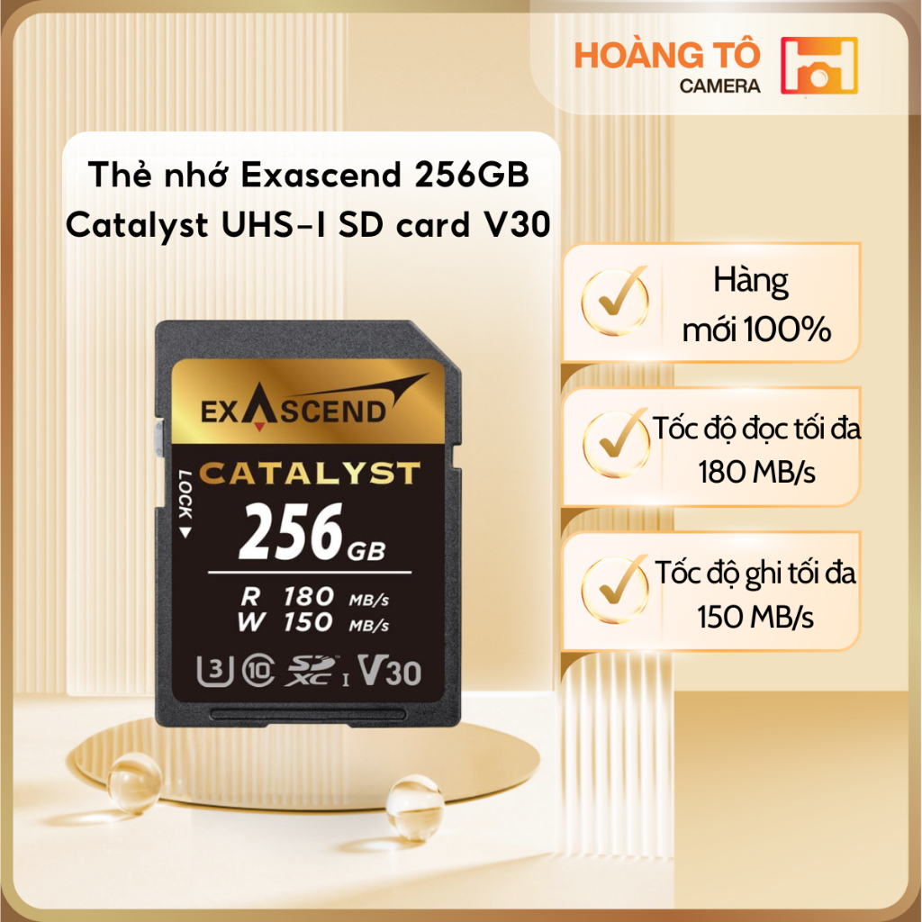 Thẻ nhớ Exascend 256GB Catalyst UHS-I SD card V30 | Mới chính hãng ...
