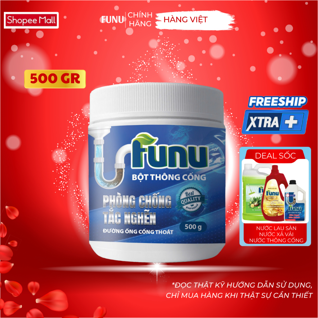 Thông Cống Funu 500Gr Xử Lý Đường Ống - Hình Ảnh Thực Tế