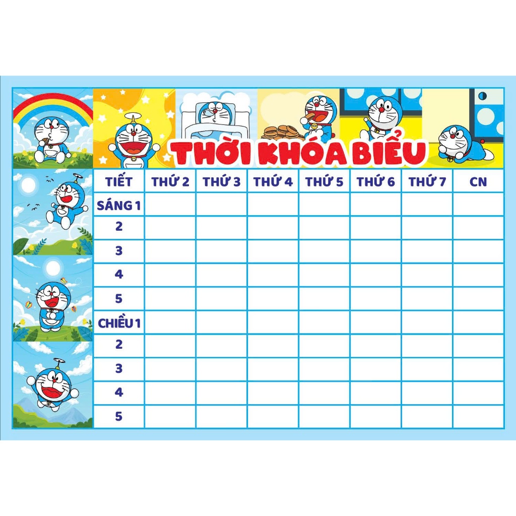 Bảng Thời Khóa Biểu SIÊU CUTE Trang Trí Lớp & Góc Học Tập