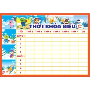 Bảng Thời Khóa Biểu SIÊU CUTE Trang Trí Lớp & Góc Học Tập