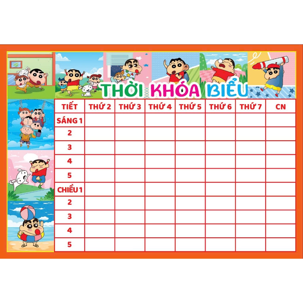 Bảng Thời Khóa Biểu SIÊU CUTE Trang Trí Lớp & Góc Học Tập