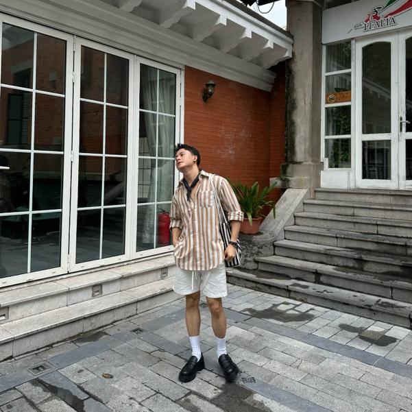 Áo Sơ Mi Nam Kẻ Sọc Form Rộng Oversize Dài Tay Cổ Bẻ Vải Linen Cao Cấp Thời Trang HALLEY A14