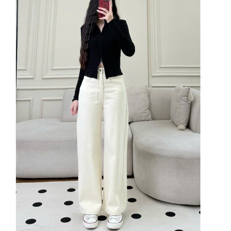 Quần bò jeans ống suông Joolate rộng chất jean bò mềm phong cách Hàn cá tính mặc đi chơi đi học đủ màu