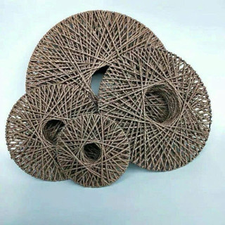 Giỏ ( vòng) mây tre Đan cắm hoa decor phòng đường kính 30cm - Giỏ cắm hoa