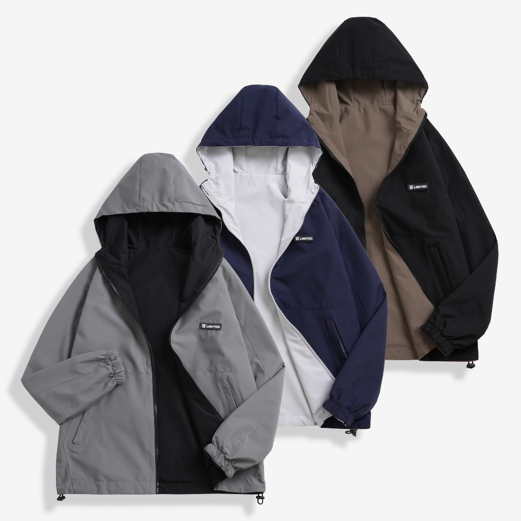 Áo Khoác Gió 2 mặt Nam Nữ - Chống Nước Chống Gió Chống UV Cao Cấp  Menswear