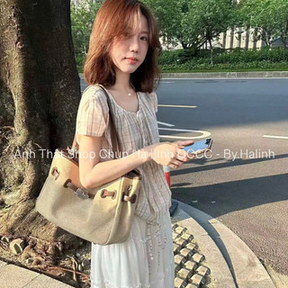 Chio2nd - Tặng Charm Ngựa - Túi Đeo Vai Canvas dáng bigsize tote