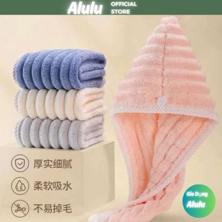 Mũ Quấn Tóc Lông Cừu Siêu Thấm Hút - Khăn Bông Ủ Tóc Nhanh Khô Hàng Nội Địa Trung Cao Cấp - Kho Sỉ Gia Dụng Alulu