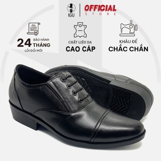 Giày tây nam công sở IGU G0204 giả dây,chất liệu da cao cấp,đế cao su non êm ái đế chỉ khâu 2 lớp chắc chắn.