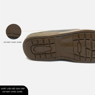 Giày Sabo Nam IGU,Giày Sục Trung Niên Da Bò Cao Cấp G0214.