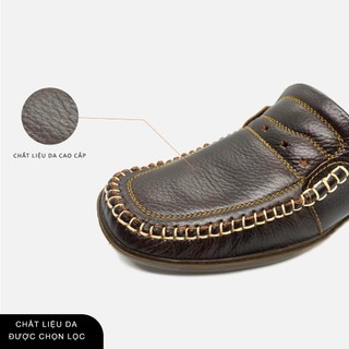 Giày Sabo Nam IGU,Giày Sục Trung Niên Da Bò Cao Cấp G0214.