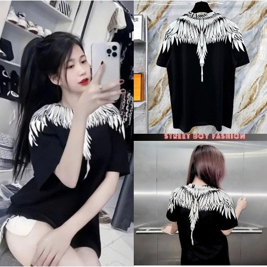Áo thun tay lỡ nam nữ in cánh chim đại bàng cháy phố unisex nam nữ hotrend