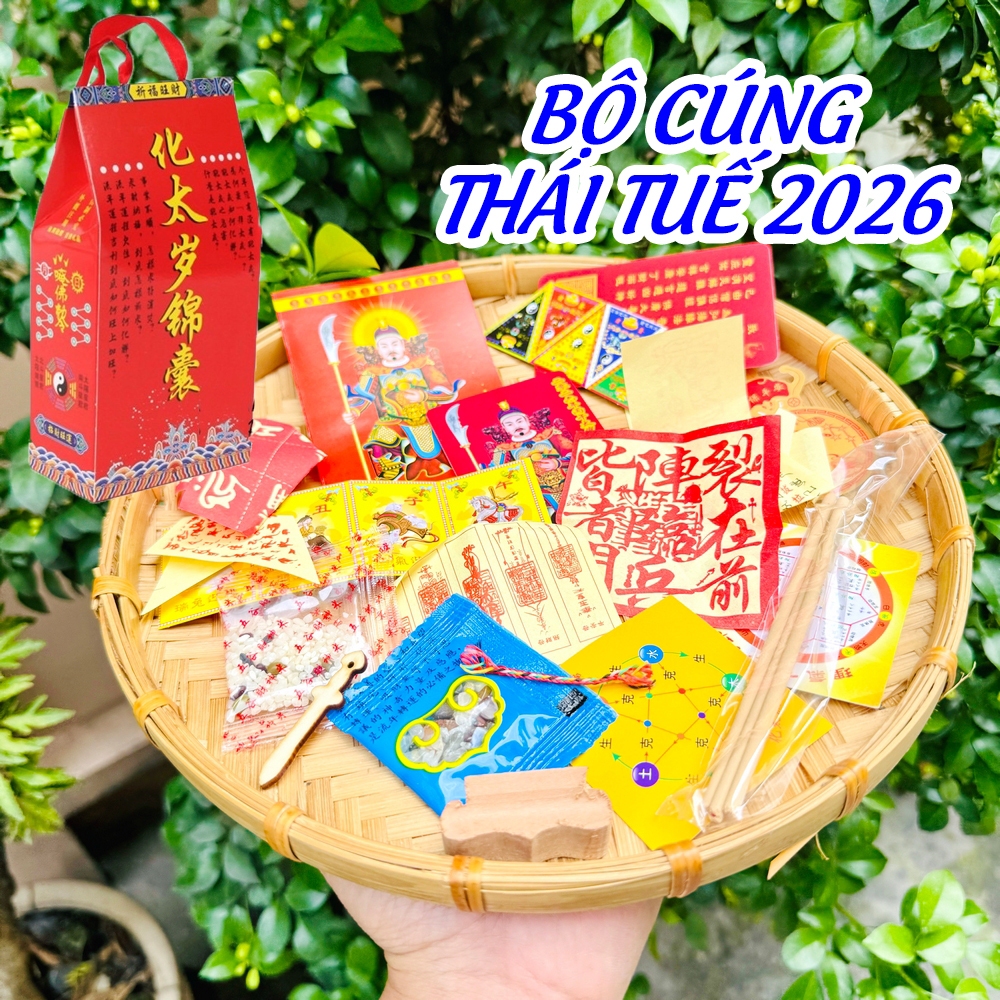 (HỎA TỐC) Bộ cúng sao giải hạn Thái tuế năm Bính Ngọ 2026 (CÓ HƯỚNG DẪN SỬ DỤNG ĐI KÈM) - vật phẩm phong thủy