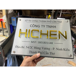 ( Giao hoả tốc) Bảng công ty, bảng hộ kinh doanh, biển công ty 2 lớp kèm keo và ốc vit