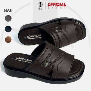 Dép Da Nam Quai Bản Trung Niên Đế Nâng 5CM Cao Cấp.