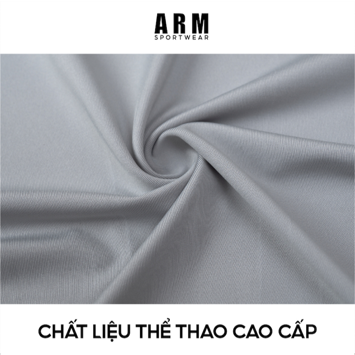 Áo Thun Giữ Nhiệt Dài Tay Raglan Phối Màu ARM Cổ Trụ Kéo Khóa, Áo Thể Thao Dài Tay co giãn