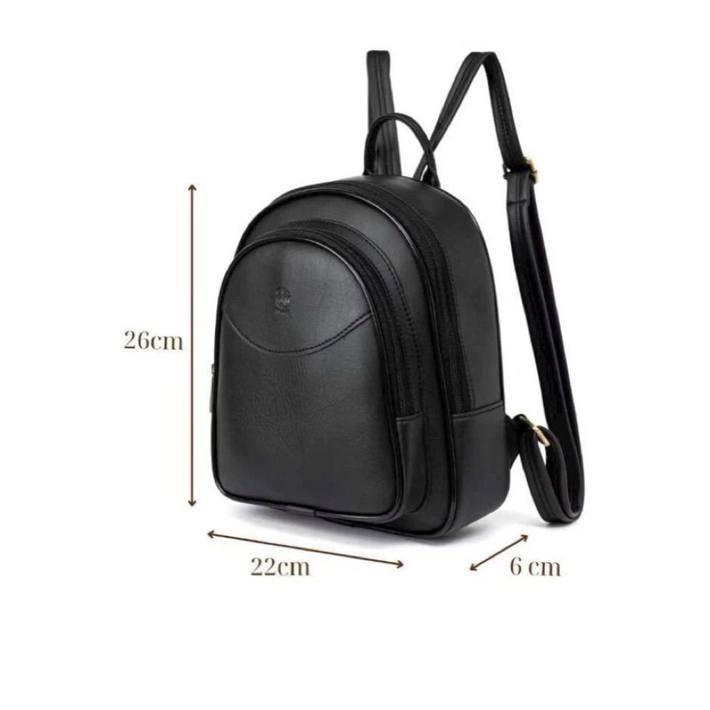 Balo nữ Balo nhỡ da dầy dặn KT22*6*26cm thiết kế đơn giản trẻ trung balo cho nữ