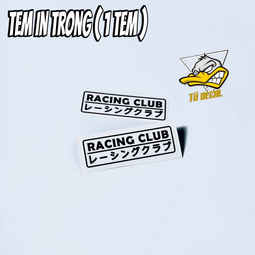 Tem Sticker Racing Club Dán Trang Trí Xe Máy, Laptop, Nón Mũ Bảo Hiểm ...
