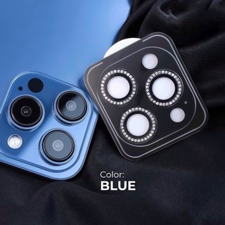 Kính Cường Lực Bảo Vệ Camera Đính Đá URR Diamond Crystal Cho iPhone 17 16 15 14 Pro Max Plus Chống Nước Chống Xước
