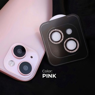 Kính Cường Lực Bảo Vệ Camera Đính Đá URR Diamond Crystal Cho iPhone 17 16 15 14 Pro Max Plus Chống Nước Chống Xước