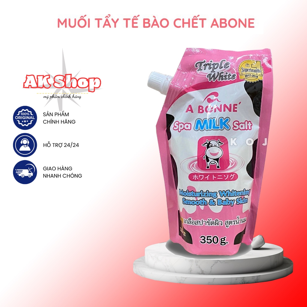 Muối tắm sữa bò tẩy tế bào chết A Bonne Spa Milk Salt 350g