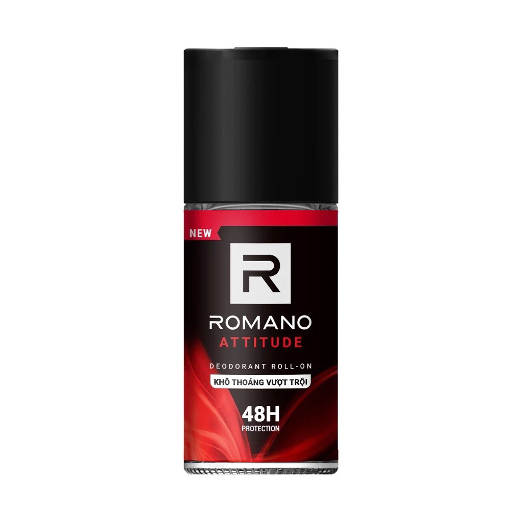 Lăn khử mùi nam kháng khuẩn & khô thoáng cả ngày Romano 50ml - 7 mùi hương
