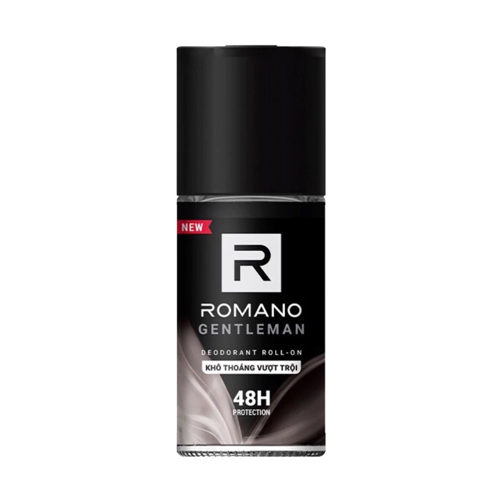 Lăn khử mùi nam kháng khuẩn & khô thoáng cả ngày Romano 50ml - 7 mùi hương