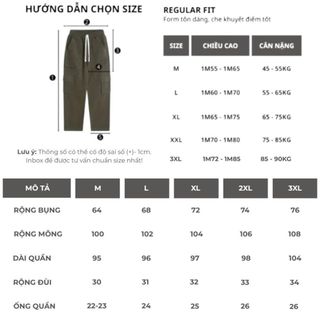 [MỞ BÁN] Quần Cargo Pants Nam Nữ Túi Hộp Ống Rộng Dáng Suông Chất Liệu Kaki Co Giãn Không Bai Xù K05