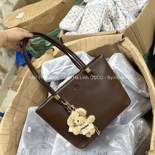 CHIO2ND - Tặng Charm - Túi bigsize 33cm Nâu Vintage Tote