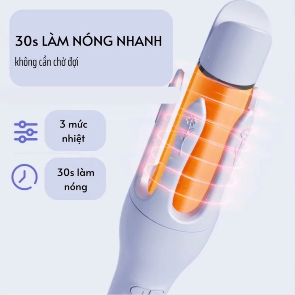 Máy Uốn Tóc 3in1 Tự Động Ann Hair Style 32mm, Chống Bỏng, Uốn Xoăn Duỗi Thẳng Cao Cấp