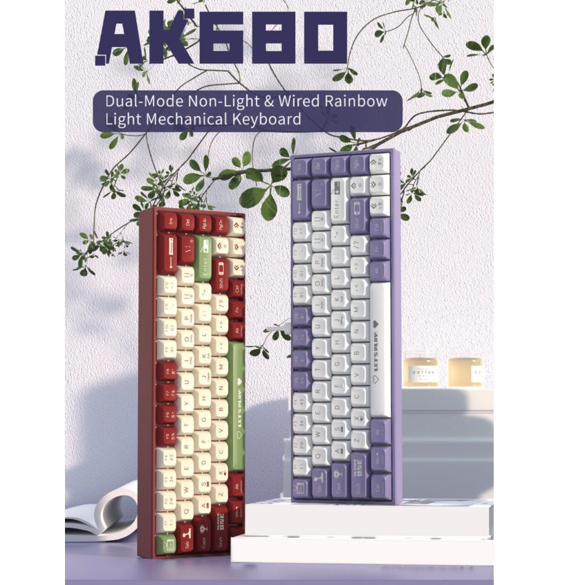 AK680 Mini Keyboard – Bàn Phím Cơ 68 Phím, LED RGB Gaming, Keycap APS ...
