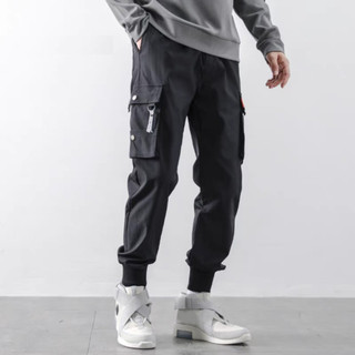 Quần Dài Nam Ống bó ⚡️Mới⚡️ QUẦN KAKI JOGGER TÚI HỘP PHỐI PHẢN QUANG ( kem ảnh video) K1