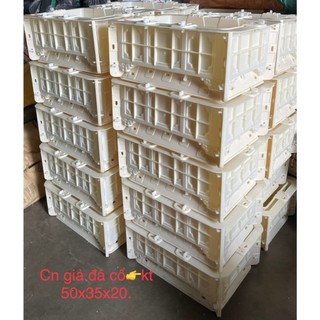 Khuôn đúc chậu chữ nhật giả đá kích thước 50x35 cao 20 cm chất liệu nhựa abs, dày dặn