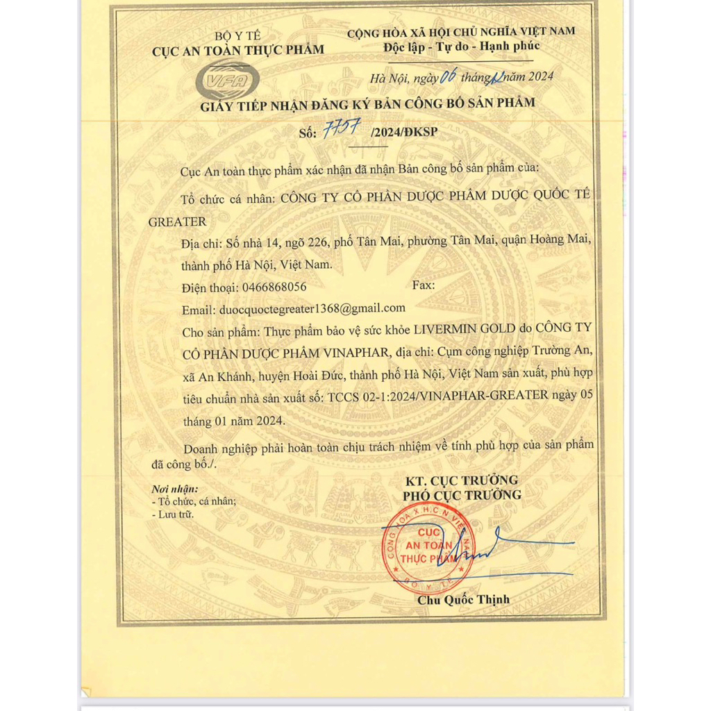 Giải Độc Gan Livermin Gold hộp 60 viên