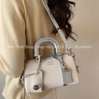 Túi Trống ChiO viền bạc phối kem mẫu mới 18cm siêu xinh hàng loại 1 (Ko Hộp)