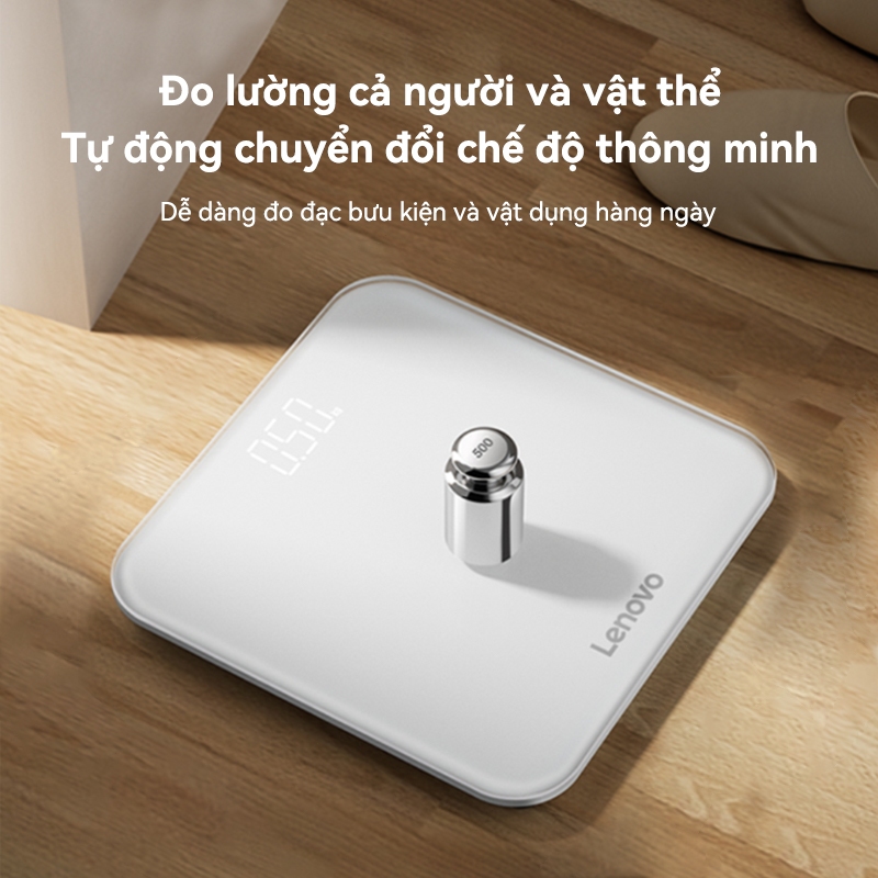 Cân Điện Tử Sức Khỏe Lenovo Chịu Tải 180KG Màn Hình Số LED Cân Chính Xác Thiết Kế Nhỏ Gọn Cho Gia Đình