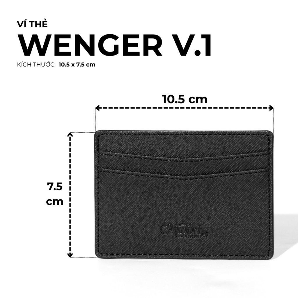 Ví Da PU Đựng Thẻ Wenger V1 Nam Nữ Bóp Đựng Tiền Mini Nhiều Ngăn | Mi Midori