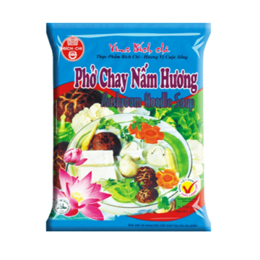 Thùng 30 gói Phở Chay ăn liền hiệu Bích Chi (phở chay, phở chay nấm hương) 60gr x 30 gói