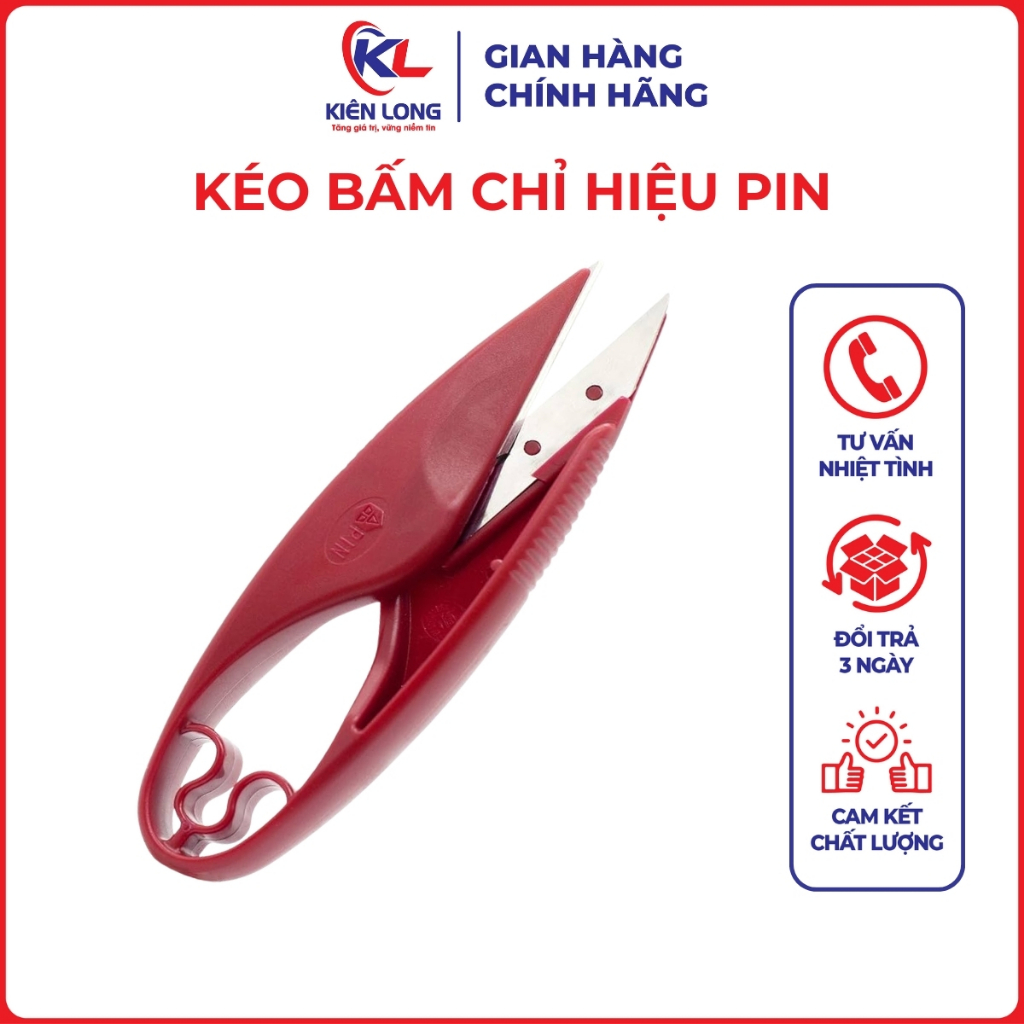 Kéo Bấm Chỉ Xỏ Ngón Hiệu Pin Mã 1155 – Hộp 12 Cây