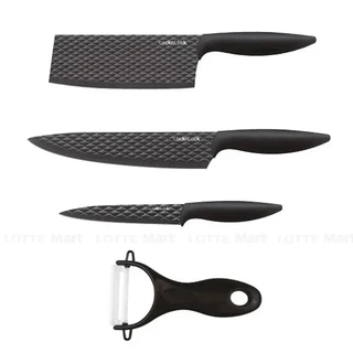 Bộ dao nhà bếp LocknLock 4 món CKK104S4 - Màu đen
