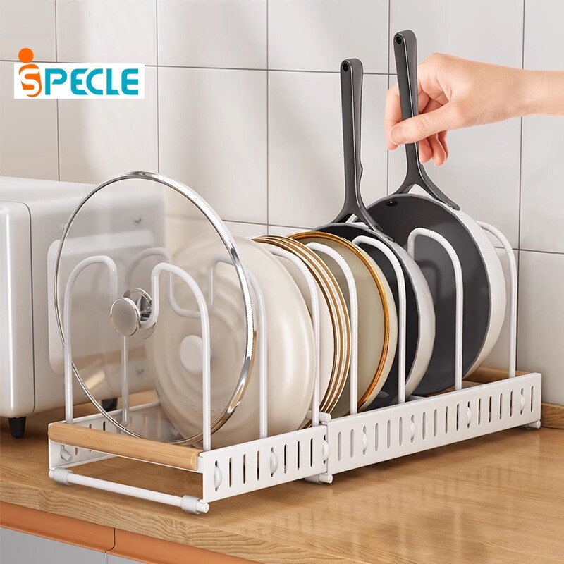 iSPECLE Kệ Đa Năng 2in1 Cho Nhà Bếp - Giá Úp Nồi + Để Nắp Vung, Thiết Kế Tiết Kiệm Diện Tích