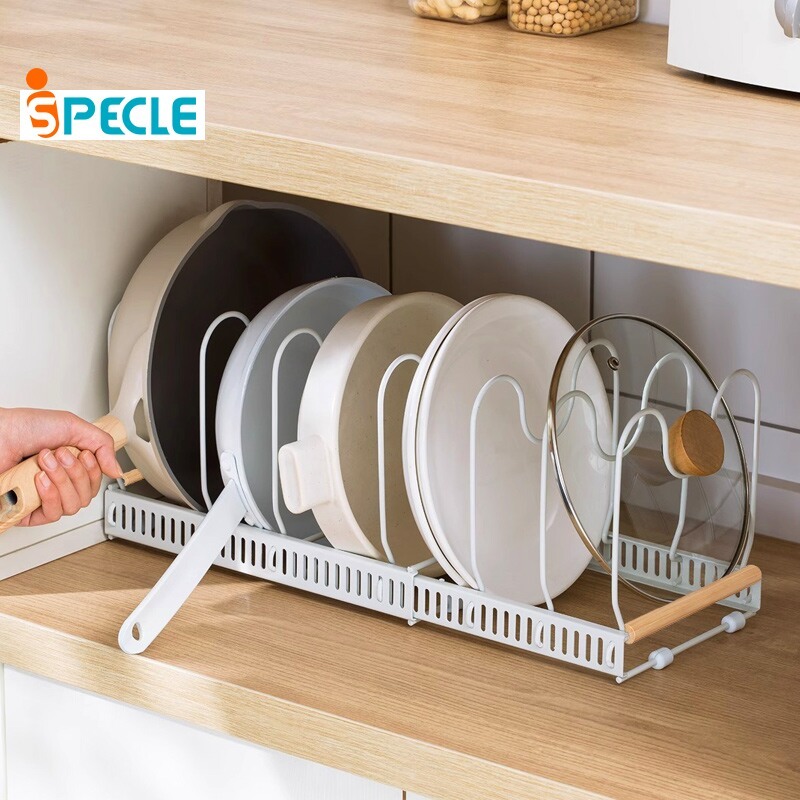 iSPECLE Kệ Đa Năng 2in1 Cho Nhà Bếp - Giá Úp Nồi + Để Nắp Vung, Thiết Kế Tiết Kiệm Diện Tích