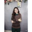 Áo Khoác Gân Tăm Loang Màu In Chữ có Đủ Size áo khoác Nữ Thun Tăm Women