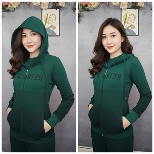 Áo Khoác Gân Tăm Loang Màu In Chữ có Đủ Size áo khoác Nữ Thun Tăm Women